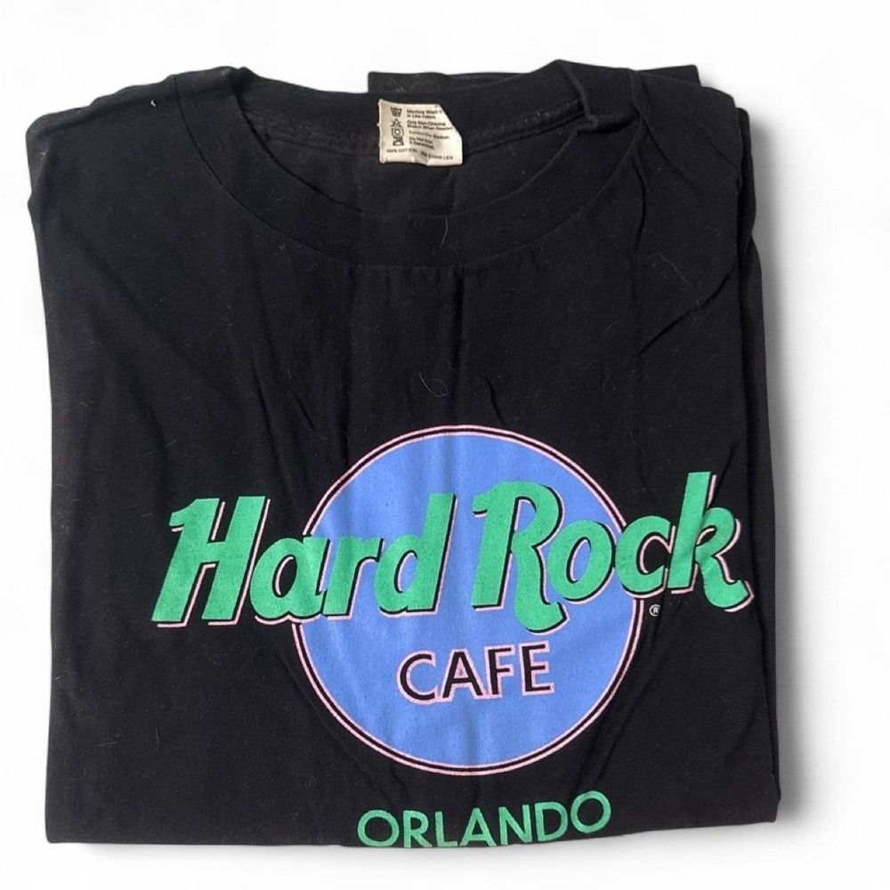 Vintage Hard Rock Cafe Orlando black t-shirt Size XL Made in USA